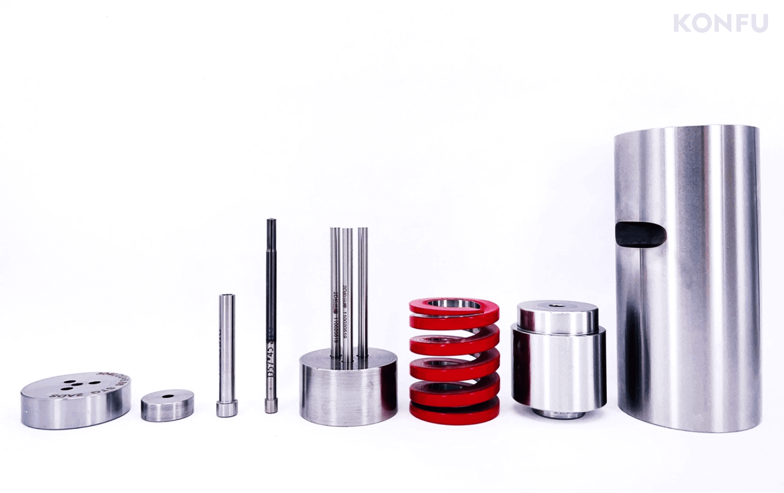 The complete set of KONFU's tooling solution for the Belgian client's cold forging application.